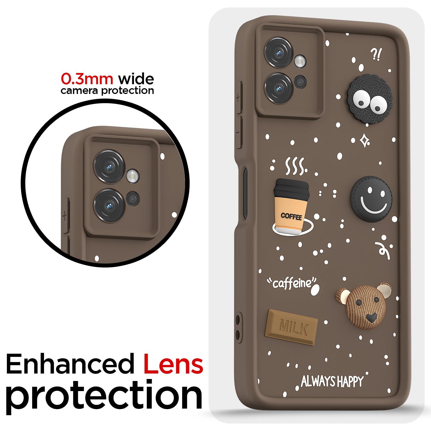 Brown Silicone mobile back cover for Moto G32/3D – Pikkme – photo 5