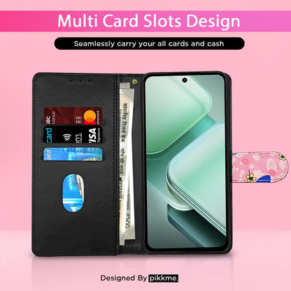Pink flower flip cover for iQOO Z9x 5G – Pikkme – photo 2