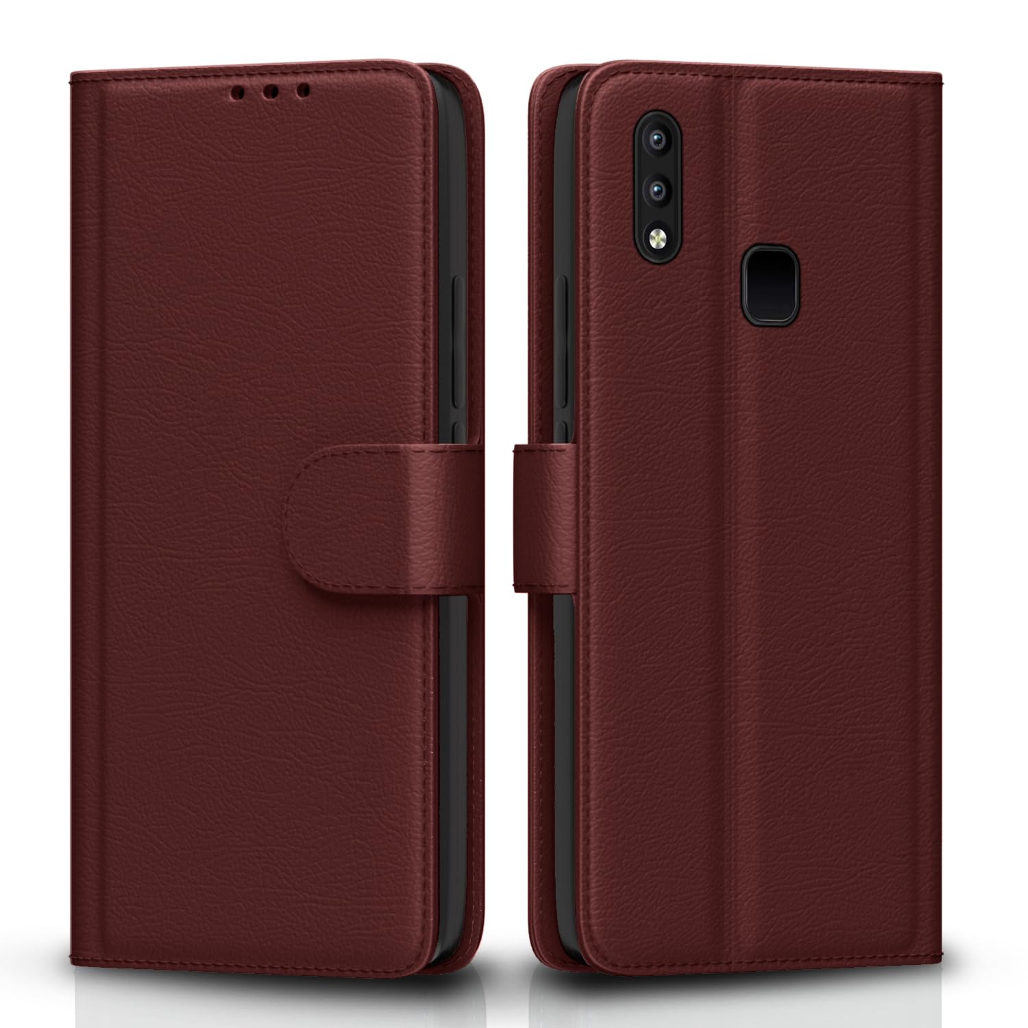Brown Wallet wallet flip cover for Vivo Y91/Y93/Y95 – Pikkme