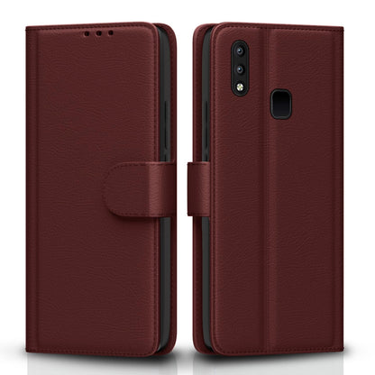 Brown Wallet wallet flip cover for Vivo Y91/Y93/Y95 – Pikkme