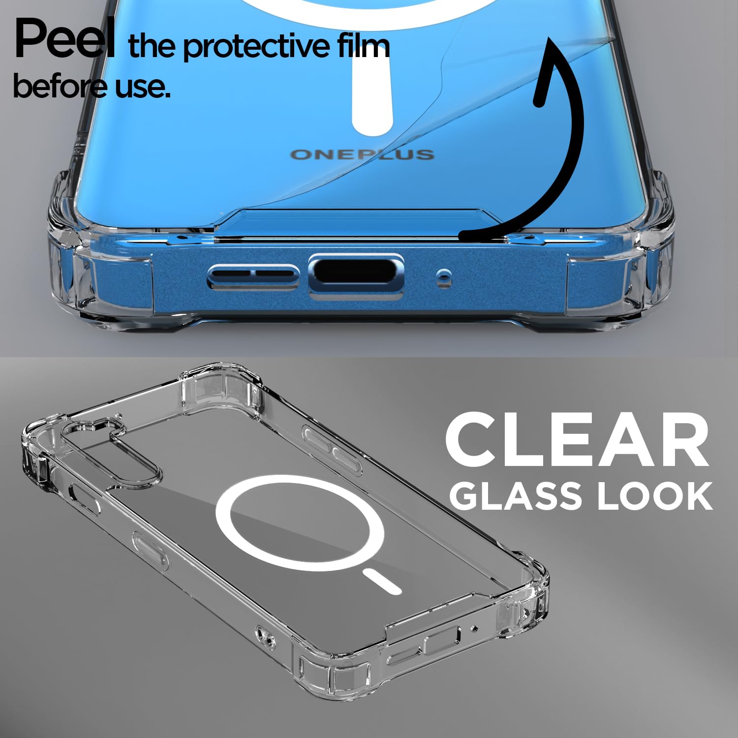Pikkme OnePlus Nord MagSafe transparent mag-safe mobile back cover – photo 3