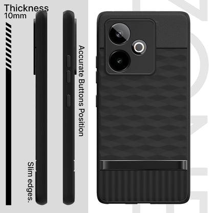 Pikkme Realme GT 7 5G / GT 7T 5G Shockproof Soft Flexible Gencase Back Cover (Black)