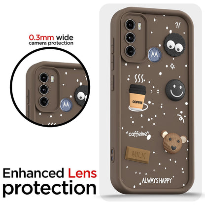 Pikkme Moto G60/G40 Fusion/3D Silicone brown mobile back cover – photo 5