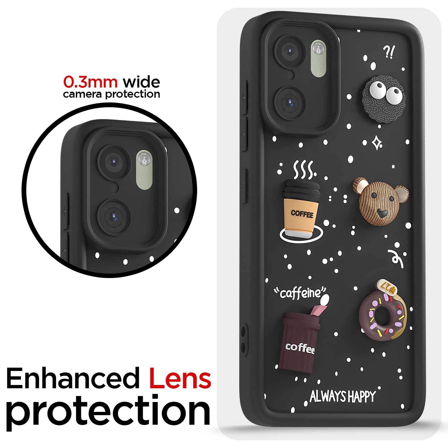OnePlus 15R 5G/3D Silicone back cover in black by Pikkme – photo 5