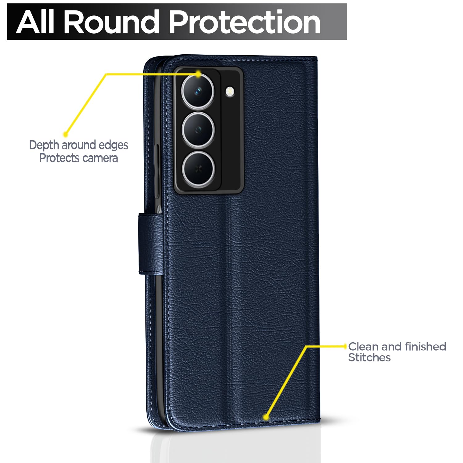 Pikkme Realme Narzo 80x/P3x/14X 5G Wallet blue flip case – photo 4