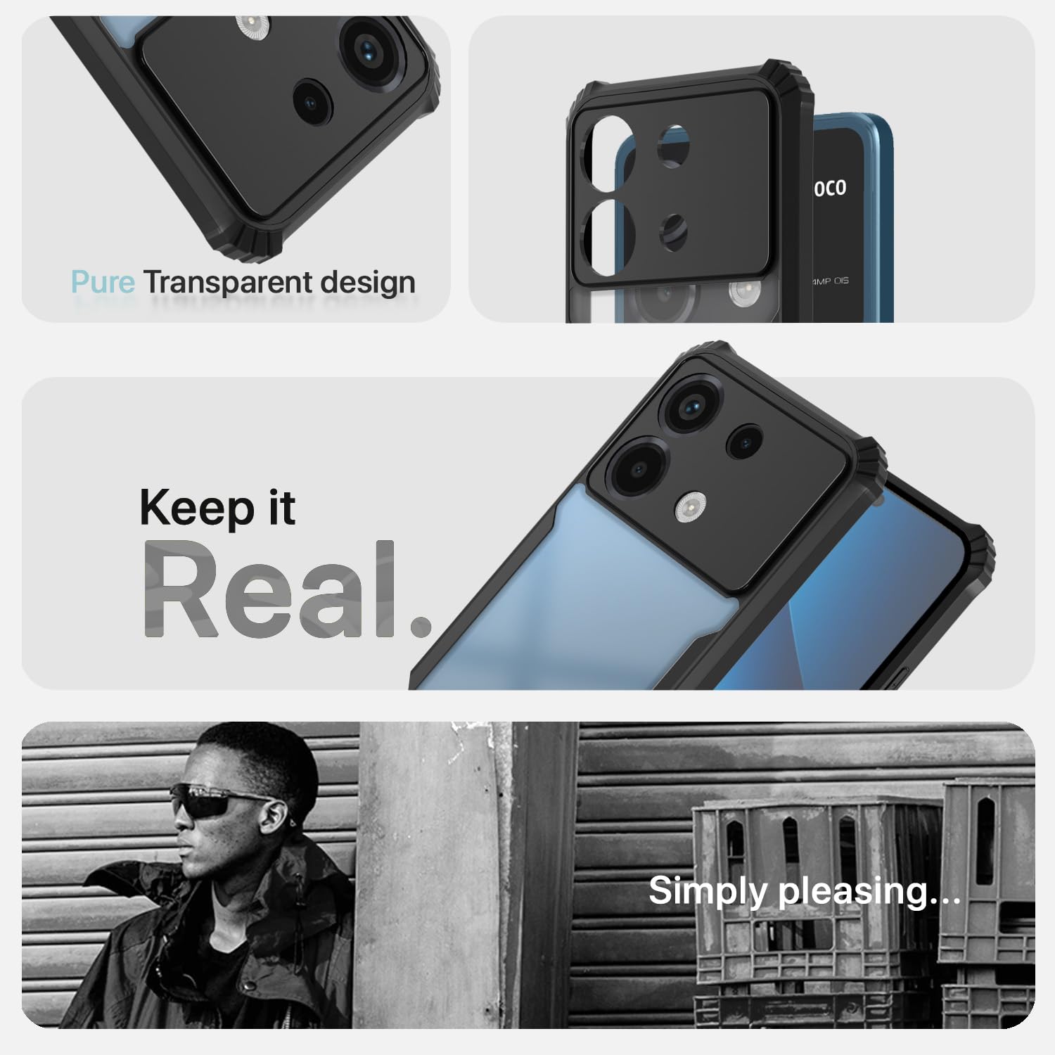 Pikkme black mobile cover for Poco X6 5G – photo 4