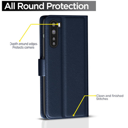 OnePlus Nord Wallet flip cover in blue by Pikkme – photo 4