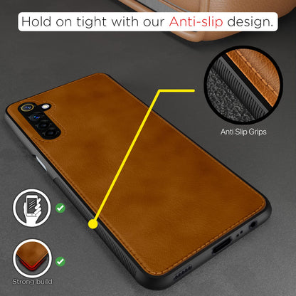 Brown Leather mobile back cover for Realme 6 – Pikkme – photo 2