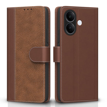 Pikkme tan Wallet flip cover for Vivo V60 Lite 5G