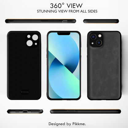 Pikkme iPhone 13 Mini Leather grey back cover – photo 2