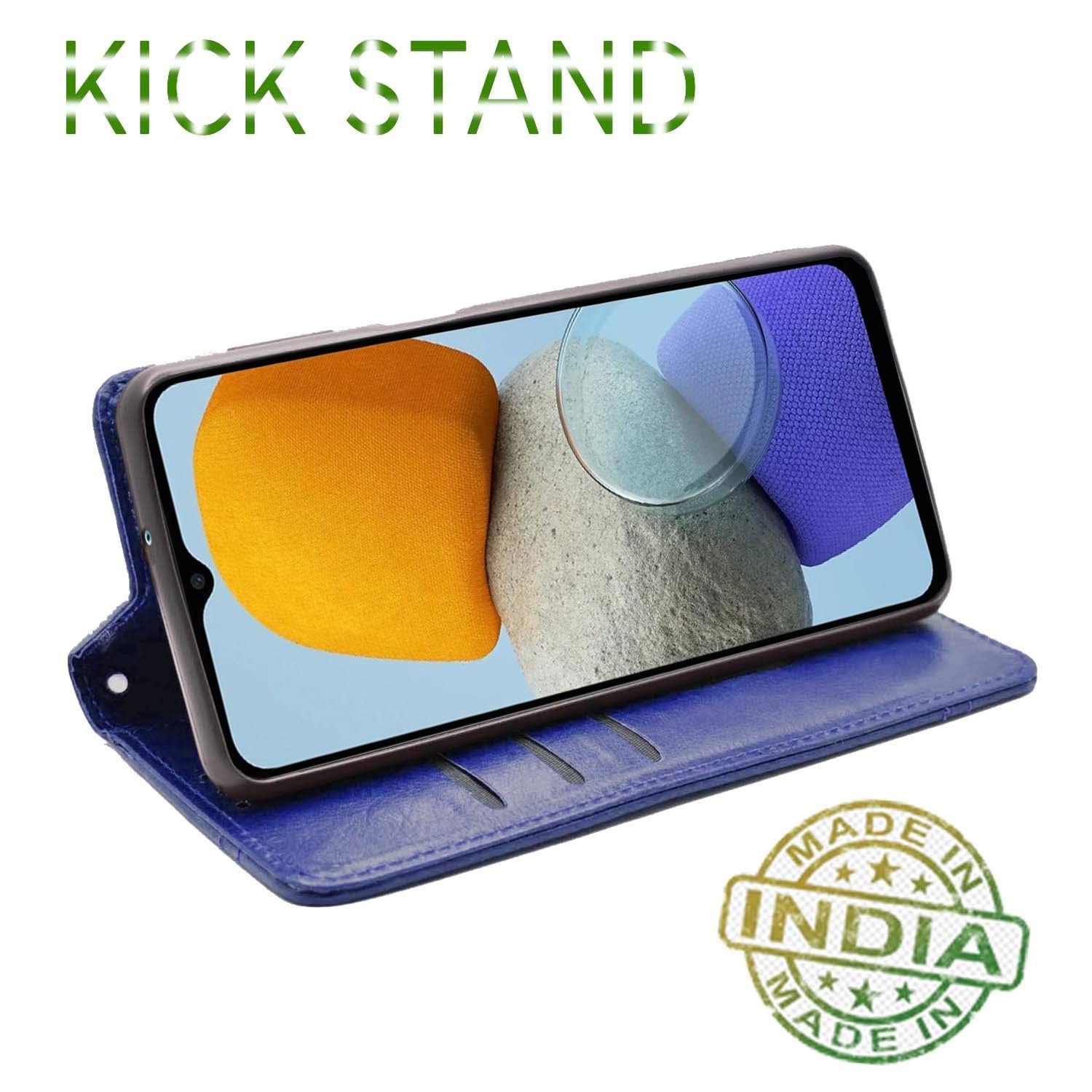 Pikkme blue Magnetic wallet flip cover for Samsung F23 5G – photo 4