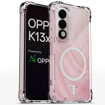 Pikkme transparent mag-safe MagSafe back cover for Oppo K13x 5G/Realme C71/C75 5G/P3x 5G