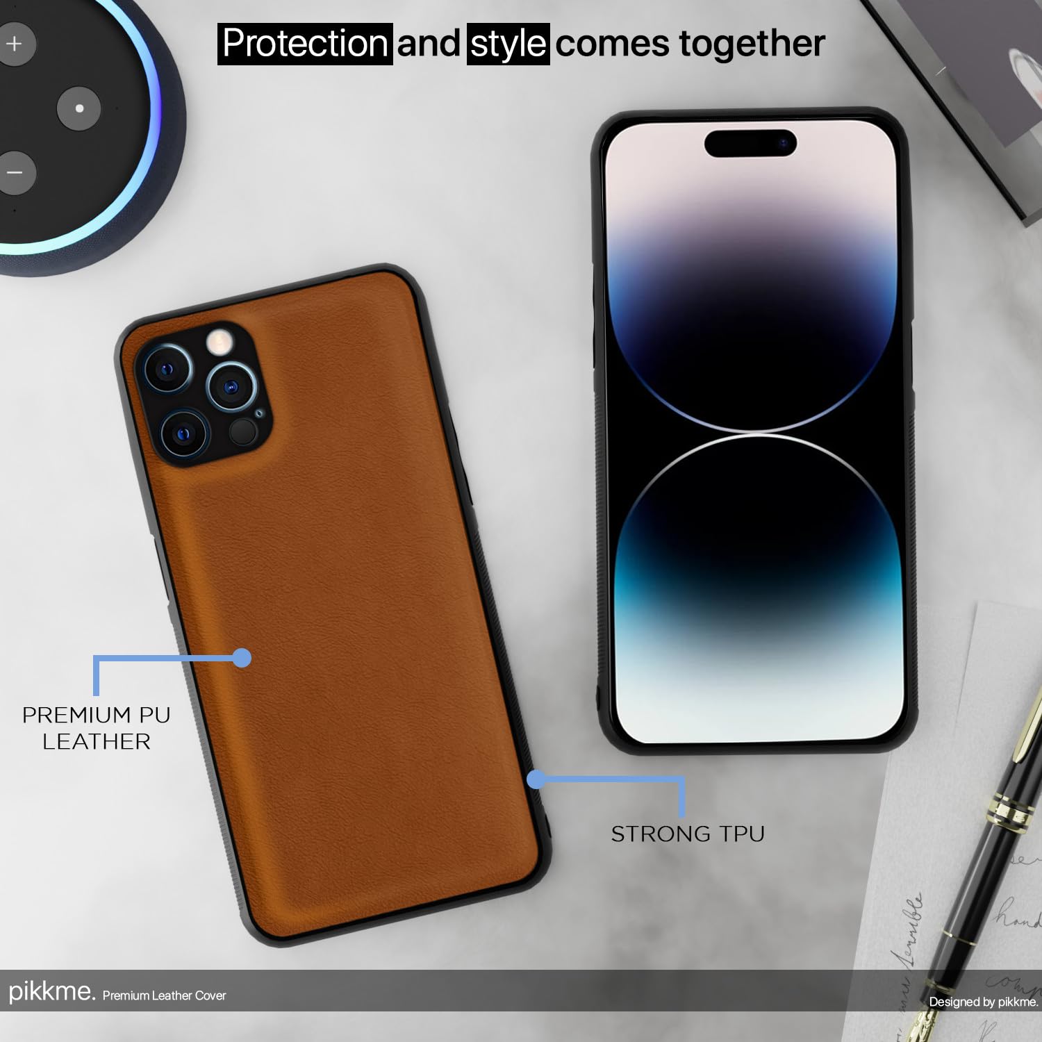 Camel Leather mobile cover for iPhone 14 Pro – Pikkme – photo 4