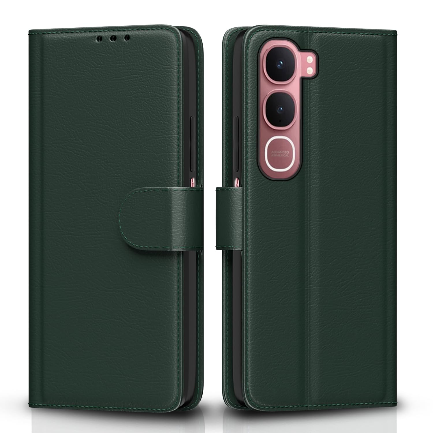Green Wallet mobile flip cover for Vivo Y31 5G – Pikkme