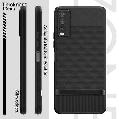 Pikkme Vivo Y12s / Y20 / Y20i / Y20G  Gencase Back Cover (Black)