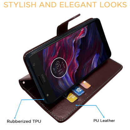 Pikkme coffee & brown flip case for Moto X4 – photo 5