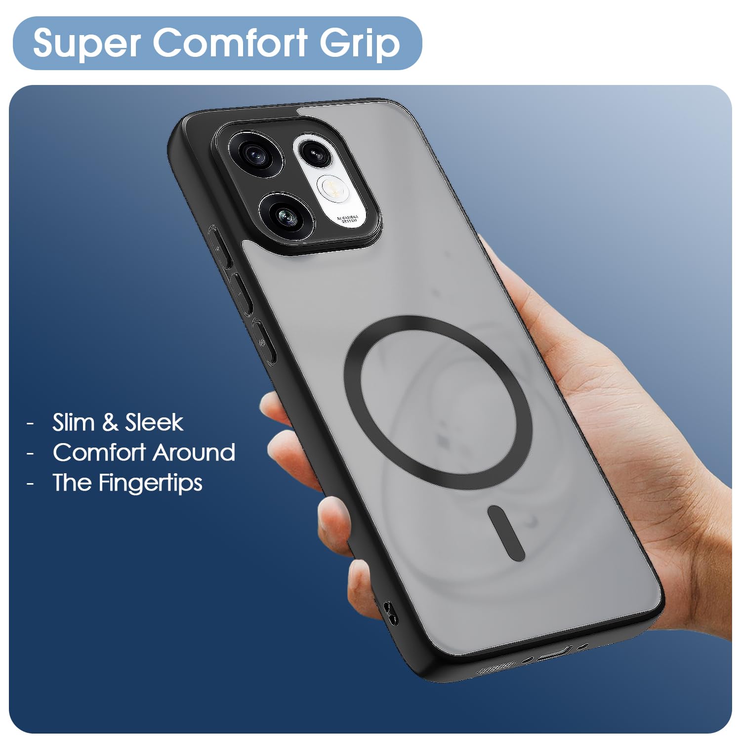 Pikkme Oppo Reno 16/16 Pro 5G black smoke mag-safe back cover – photo 6