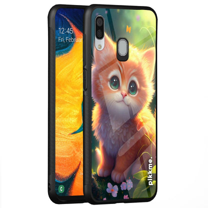 Samsung A20/A30/M10s Cat mobile back cover by Pikkme