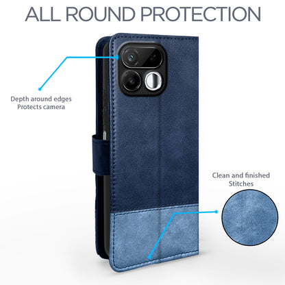 Pikkme navy & light blue Magnetic wallet flip cover for Realme 16T 5G – photo 4