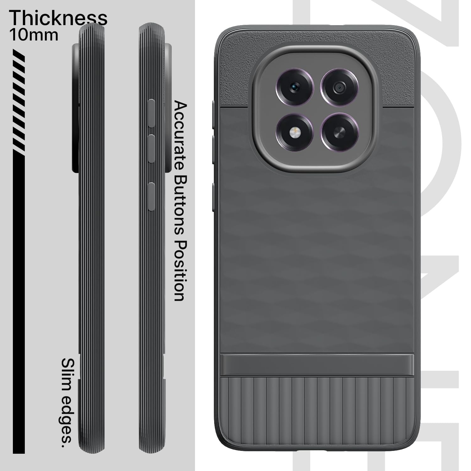 Oppo F29 5G Silicone mobile back cover in grey by Pikkme – photo 3