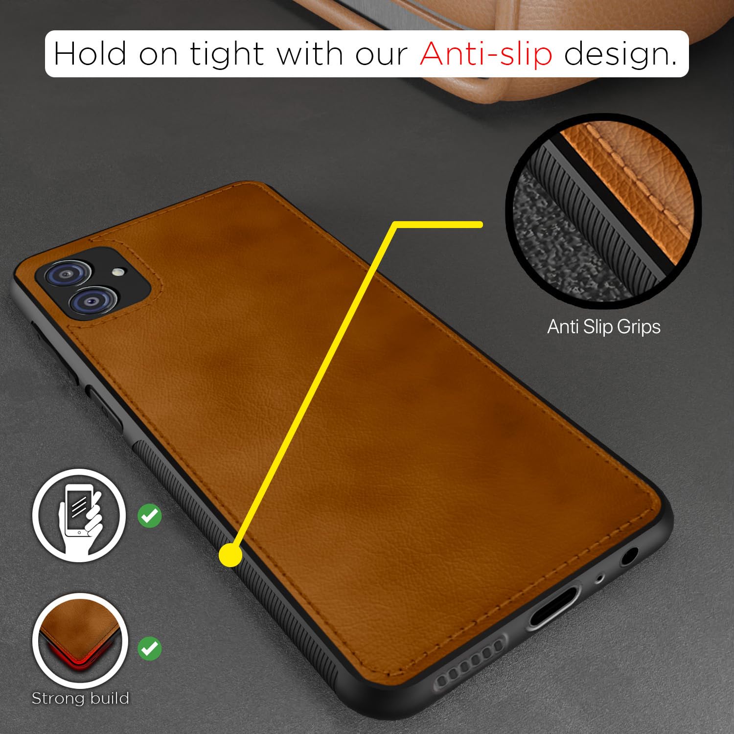 Pikkme brown mobile back cover for Samsung M04 – photo 2