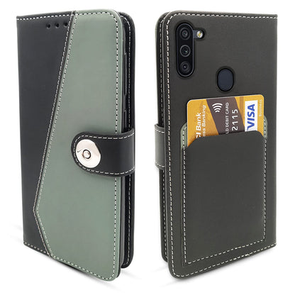 Samsung Galaxy M11 Contrast Flip Cover  -Grey