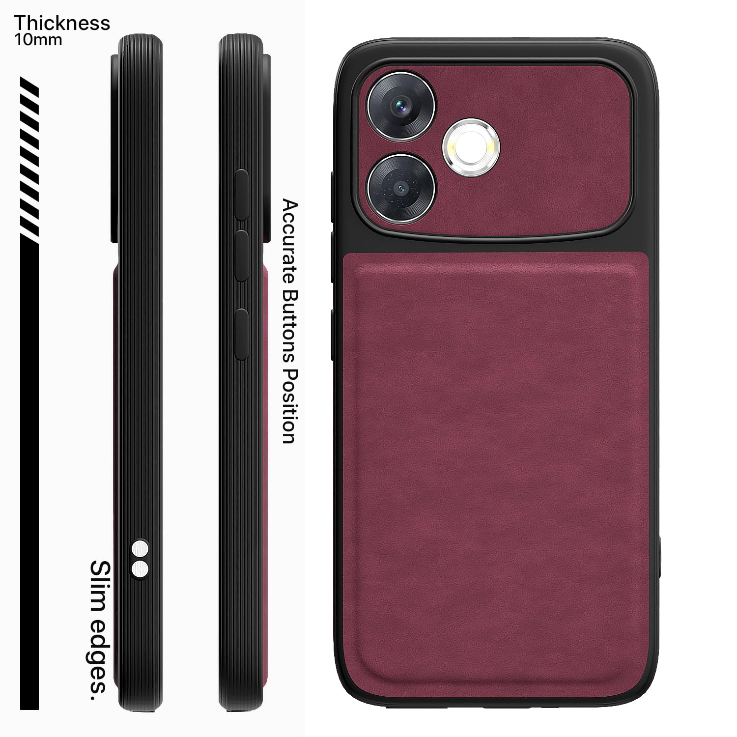 Pikkme purple Leather mobile back cover for Oppo F33 Pro 5G – photo 3