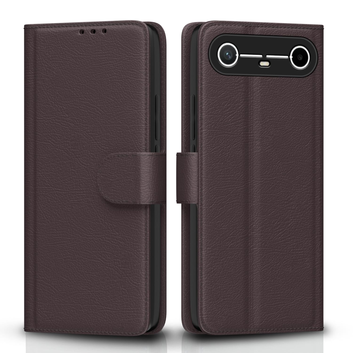 Tecno Pova Wallet flip cover in coffee by Pikkme