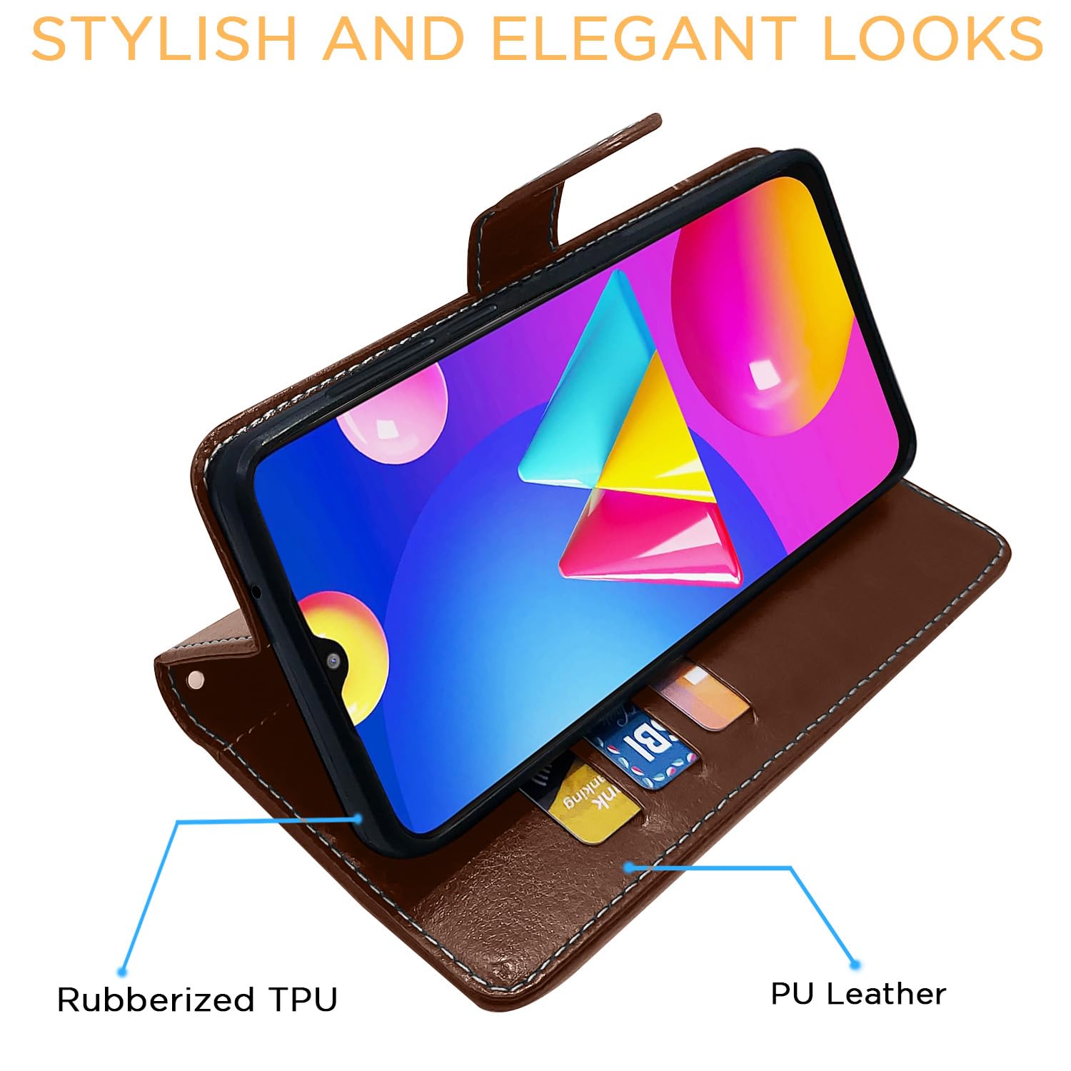Pikkme Samsung M02s/F02s/A02s brown & coffee mobile flip cover – photo 5