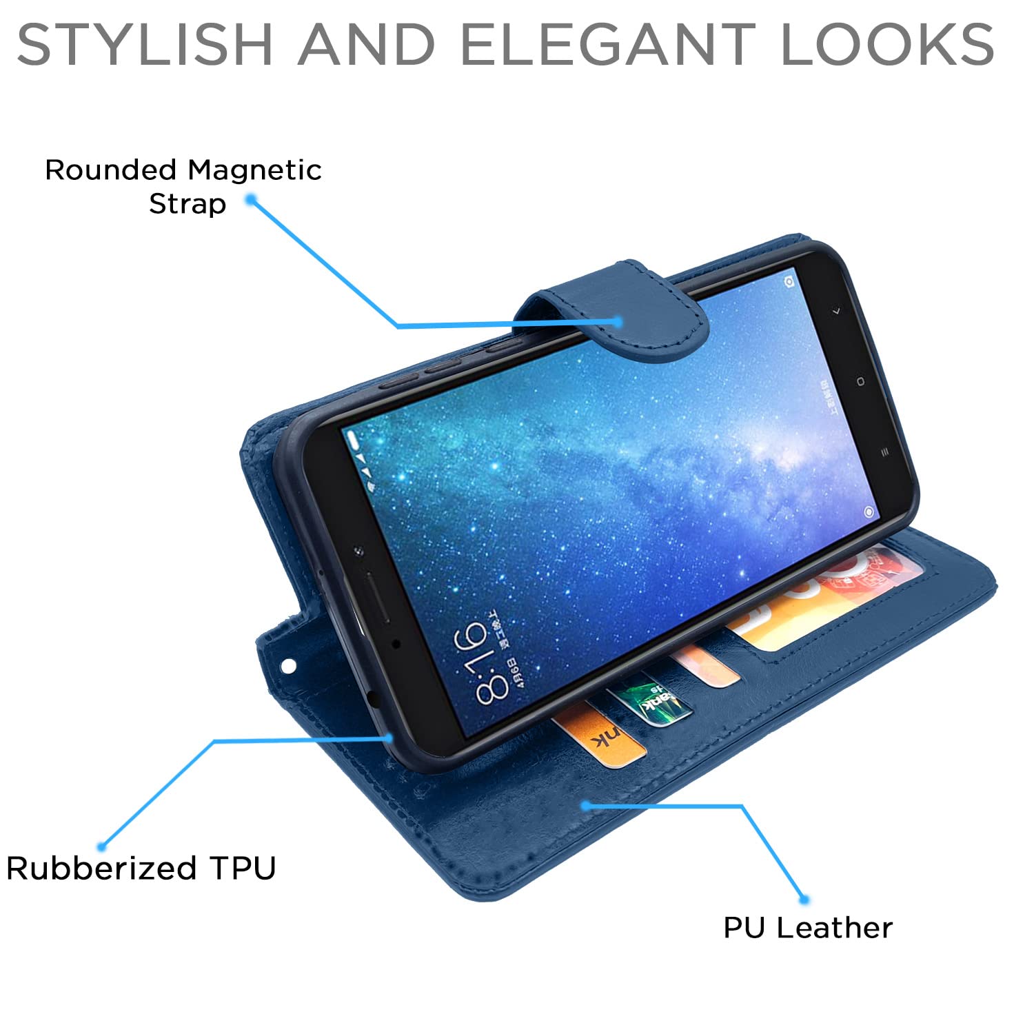 Pikkme blue mobile flip cover for Mi Max 2 – photo 5