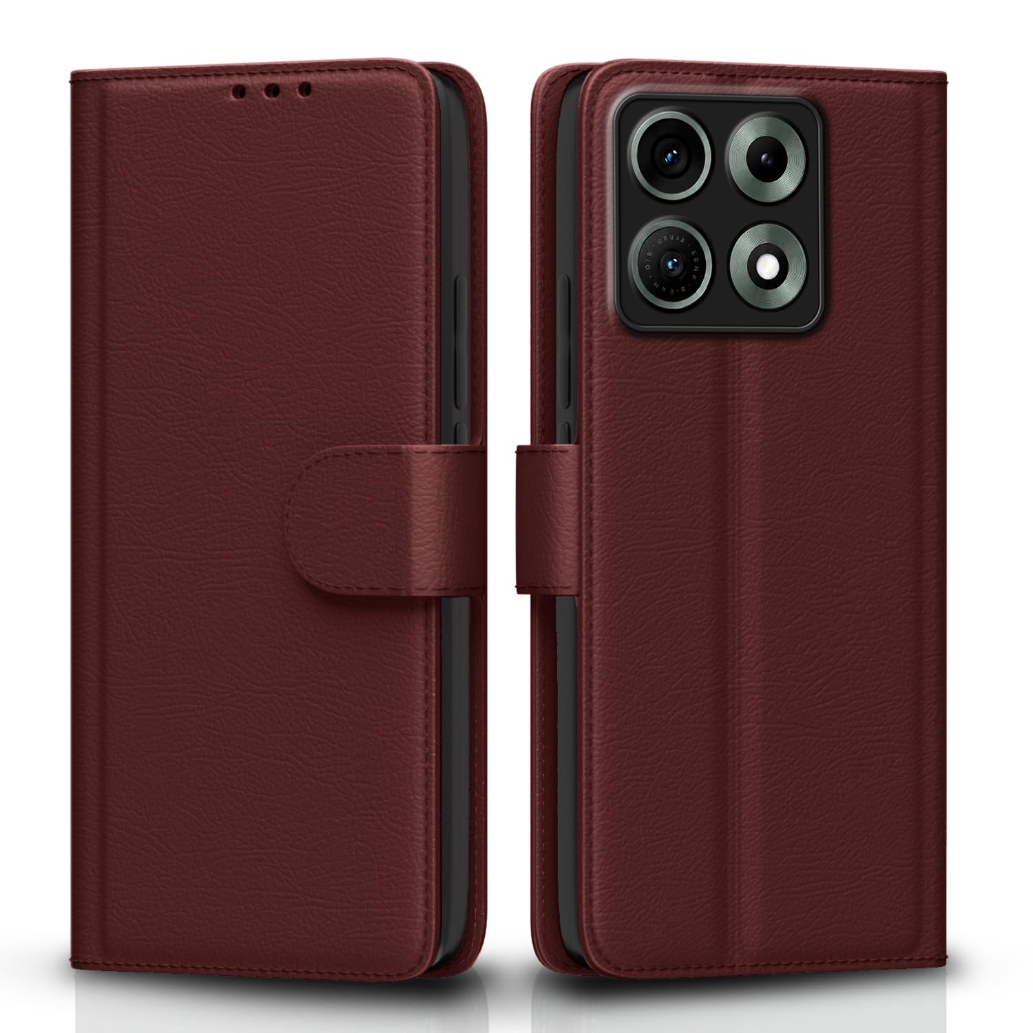 Pikkme brown Wallet flip case for Moto Edge 70 Max 5G