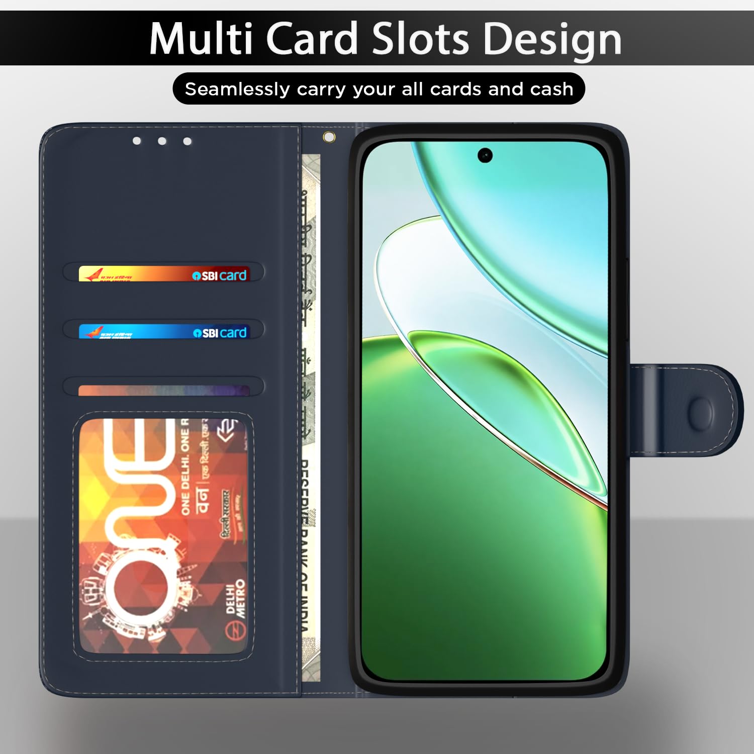 Pikkme blue Wallet wallet flip cover for Vivo T5x/Y51 Pro/iQOO Z11x 5G – photo 5