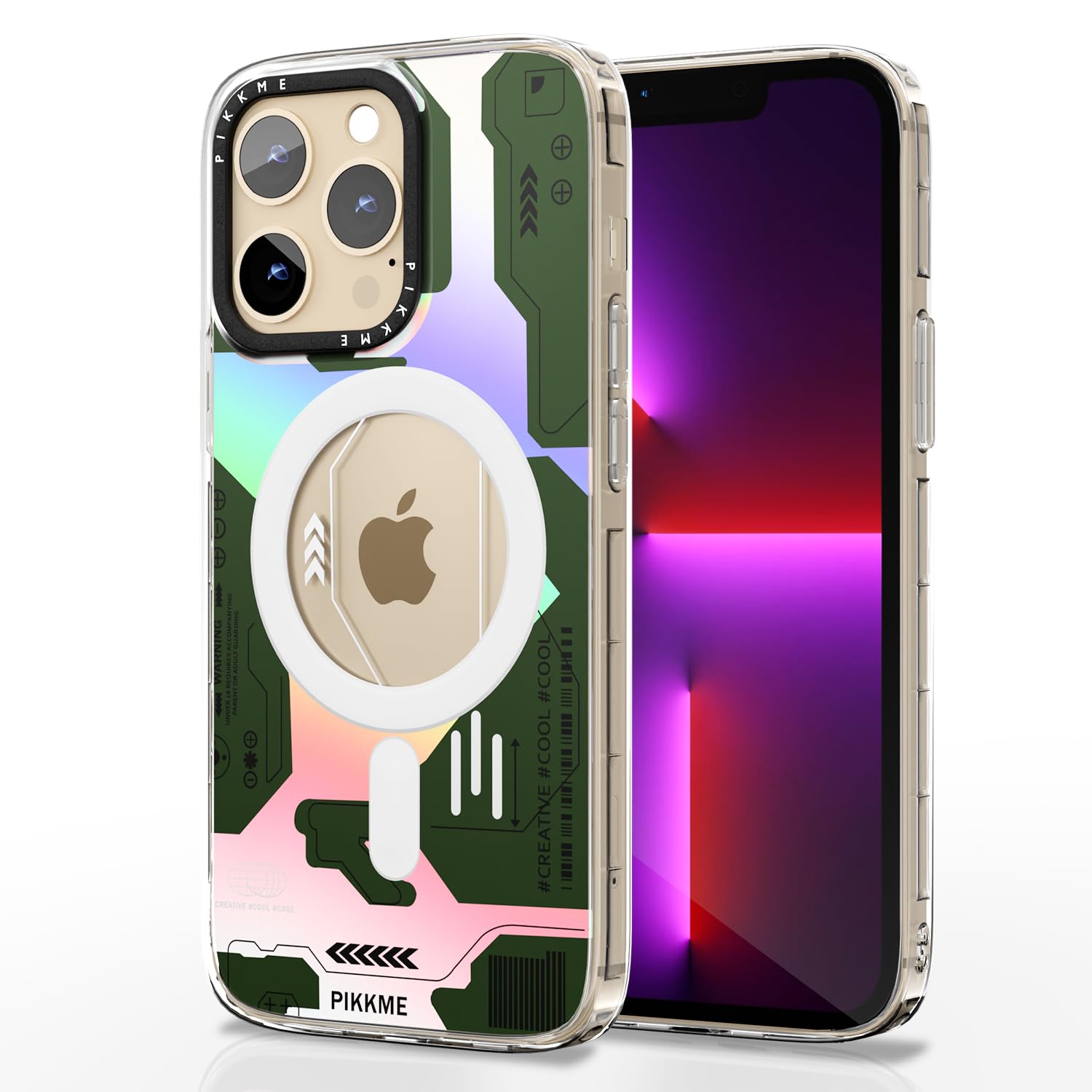 Pikkme green MagSafe back cover for iPhone 13 Pro