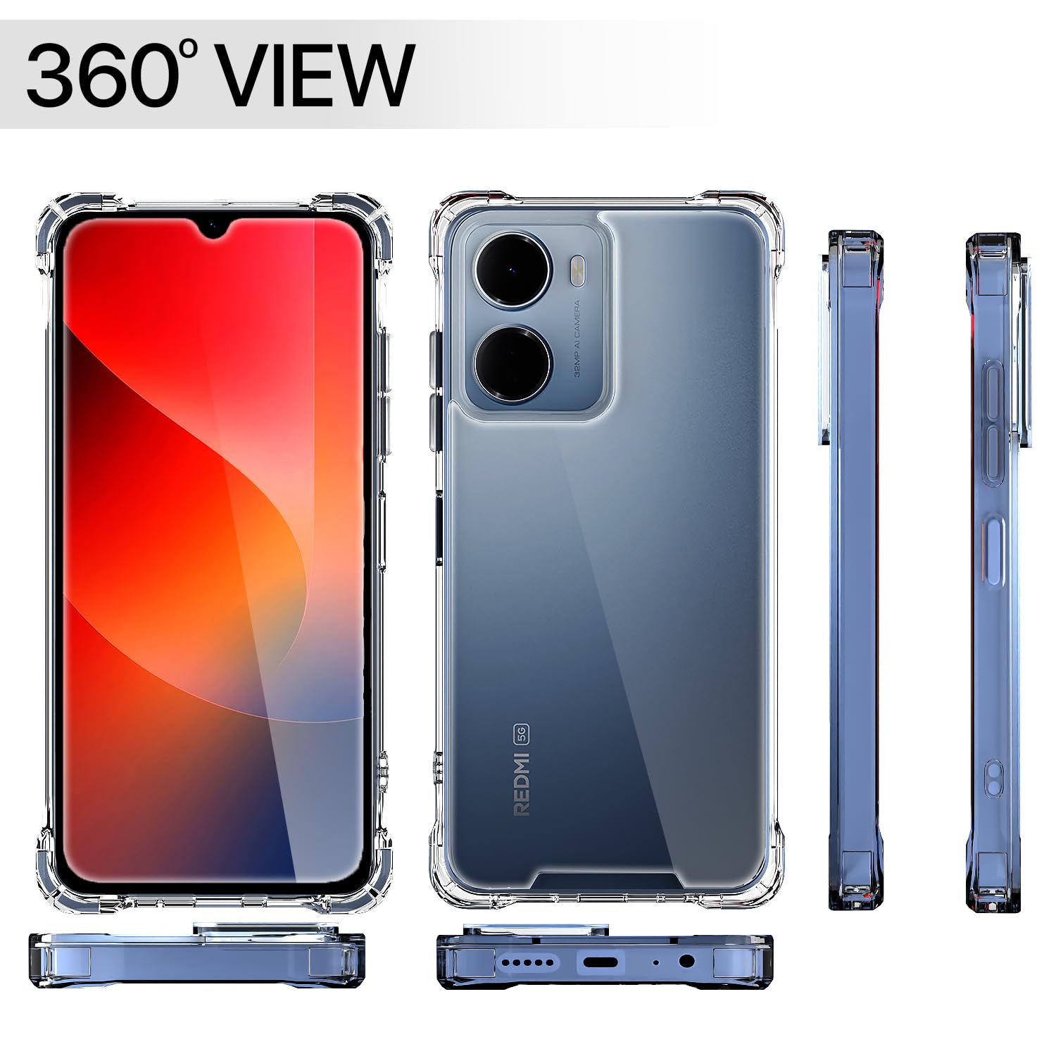 Redmi 15A 5G Clear mobile cover in transparent by Pikkme – photo 7