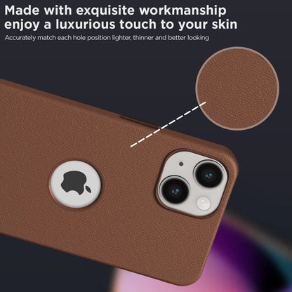 Pikkme umber Leather mobile back cover for iPhone 14 – photo 3