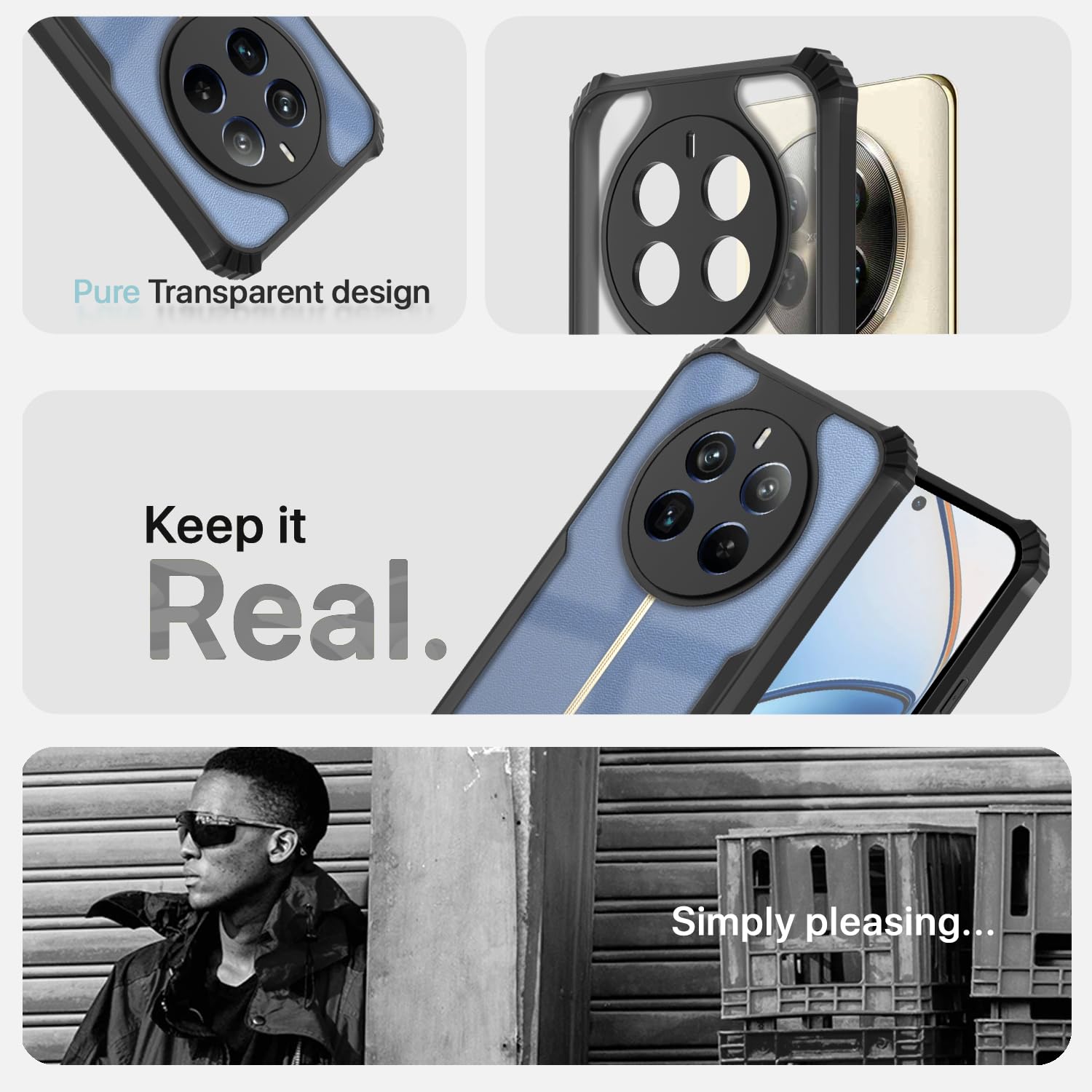 Pikkme black Clear mobile cover for Realme 12 Pro/12 Pro Plus 5G – photo 4