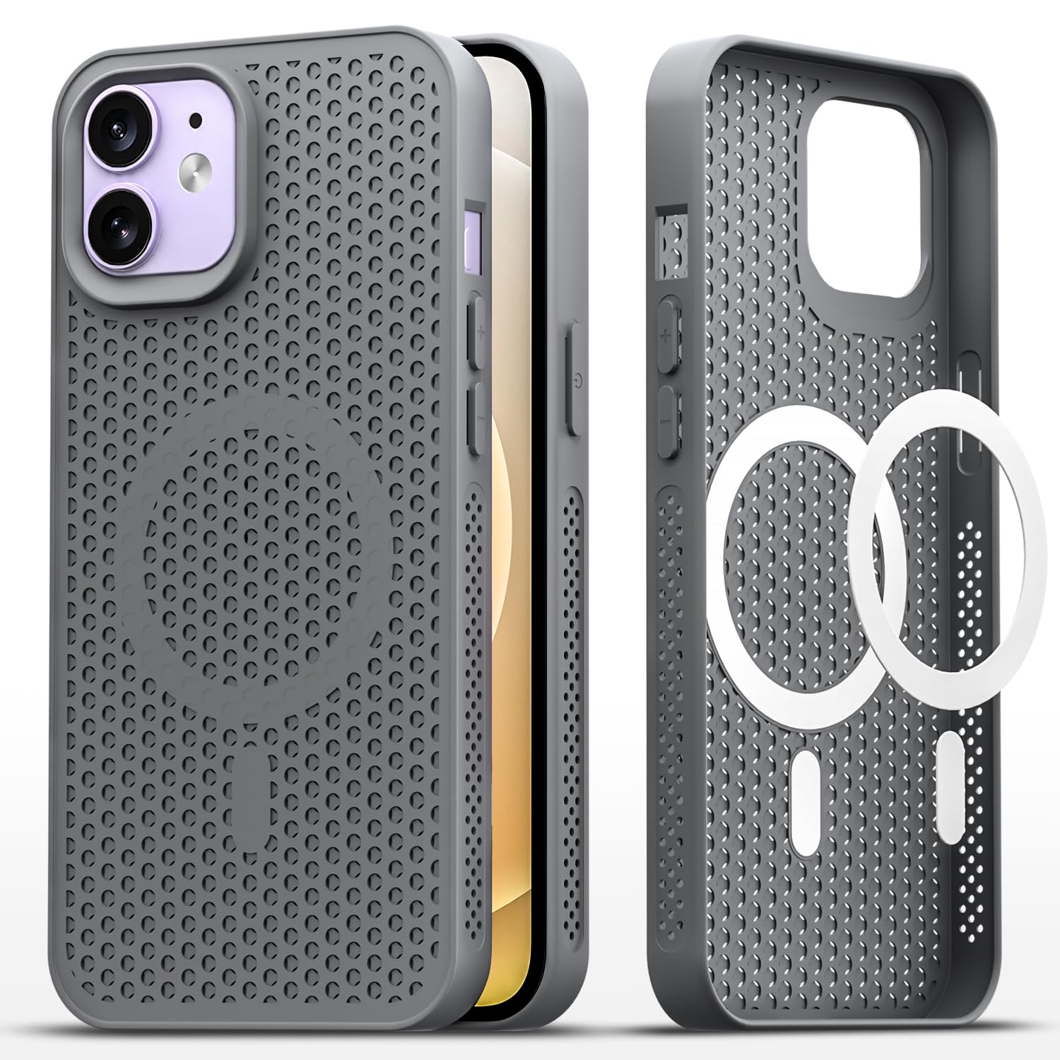 Pikkme grey mobile cover for iPhone 12/12 Pro