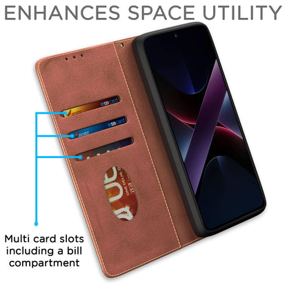 Brown wallet flip cover for POCO X7 Pro 5G – Pikkme – photo 3