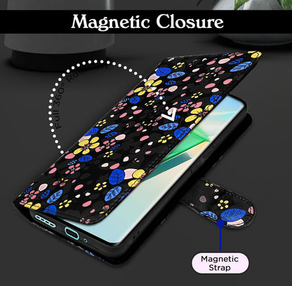 Pikkme Vivo T2 Pro 5G Wallet black flower flip cover – photo 6