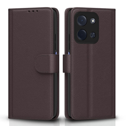 Poco C85 5G Wallet flip cover in coffee by Pikkme