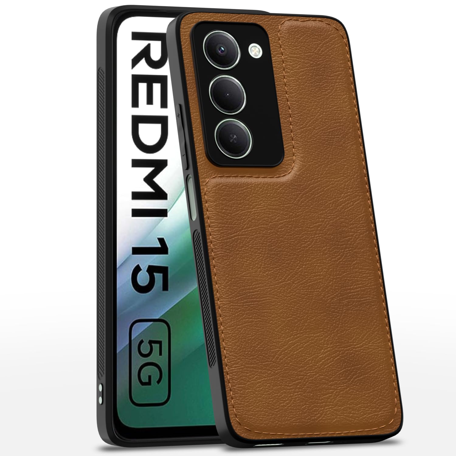 Pikkme Redmi 15 5G brown mobile back cover