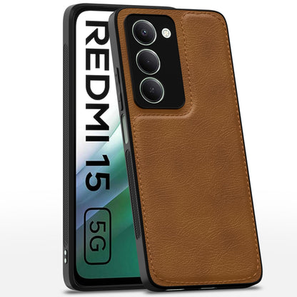 Pikkme Redmi 15 5G brown mobile back cover