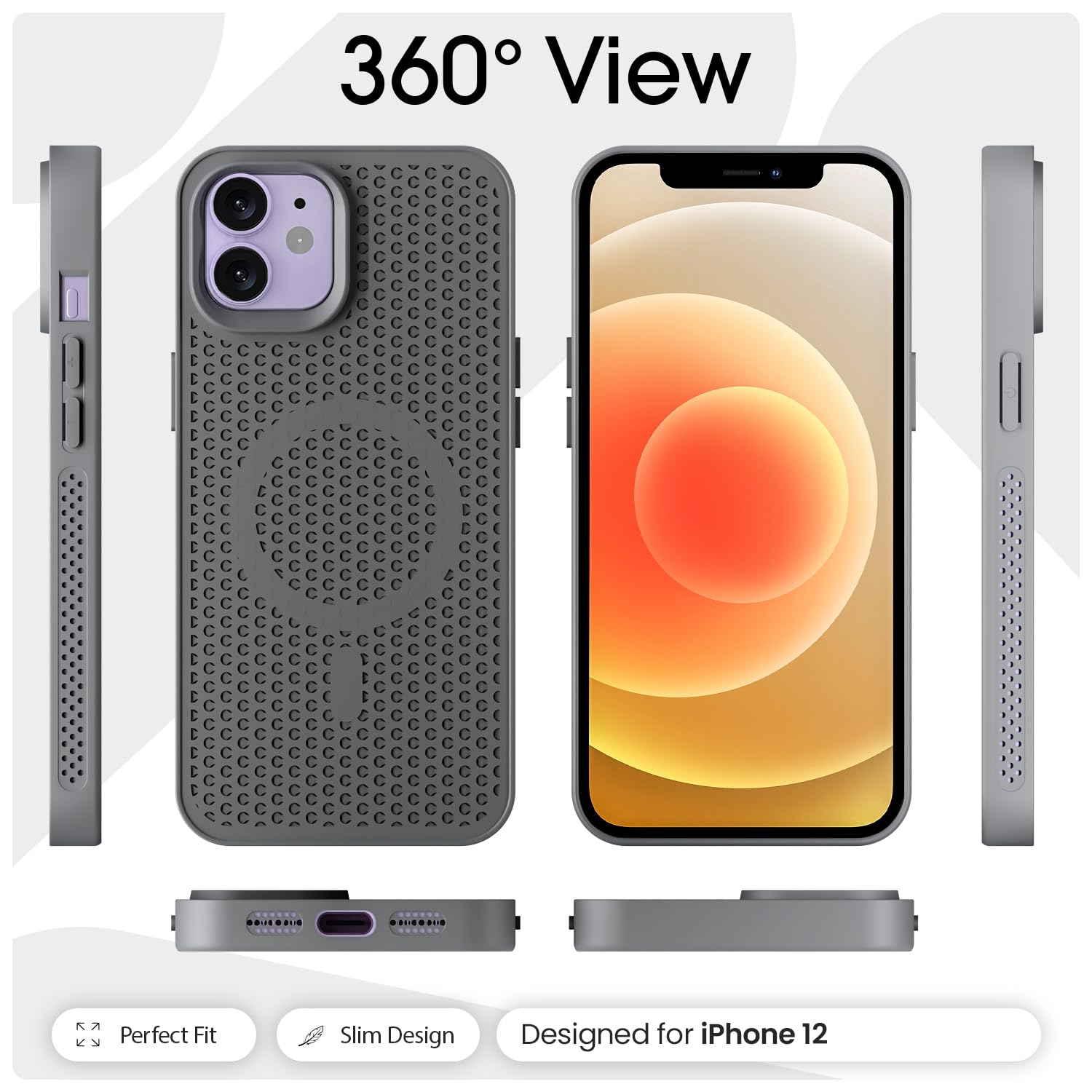 Pikkme iPhone 12/12 Pro grey mobile back cover – photo 3