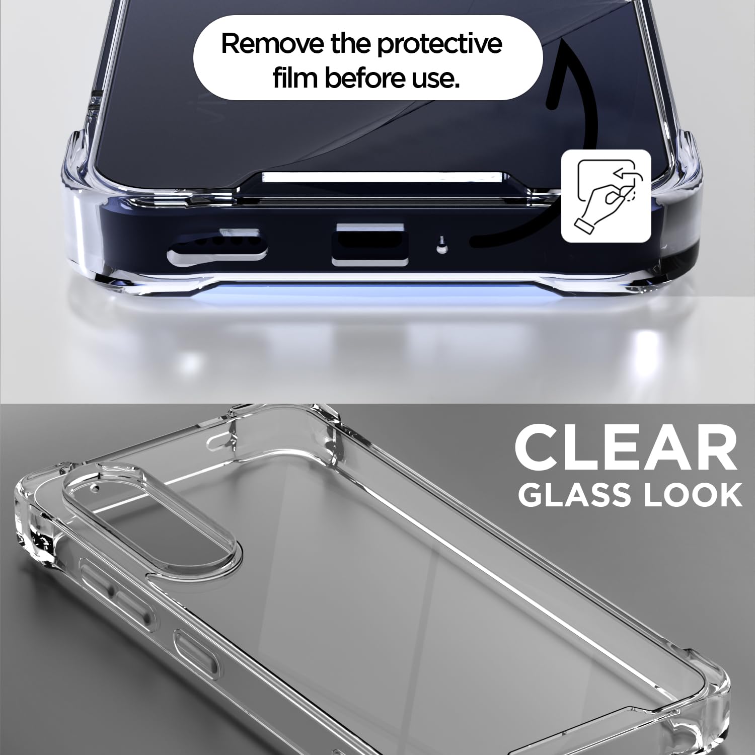 Vivo V70 FE 5G PC-TPU phone cover in transparent by Pikkme – photo 3