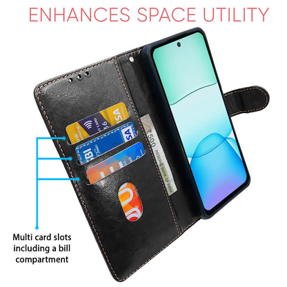 Black & brown flip cover for Redmi 13/Poco M6 Plus 5G – Pikkme – photo 4