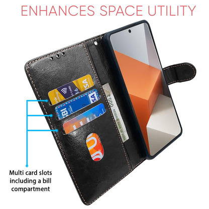 Black & brown mobile flip cover for Redmi Note 13 Pro Plus 5G – Pikkme – photo 4