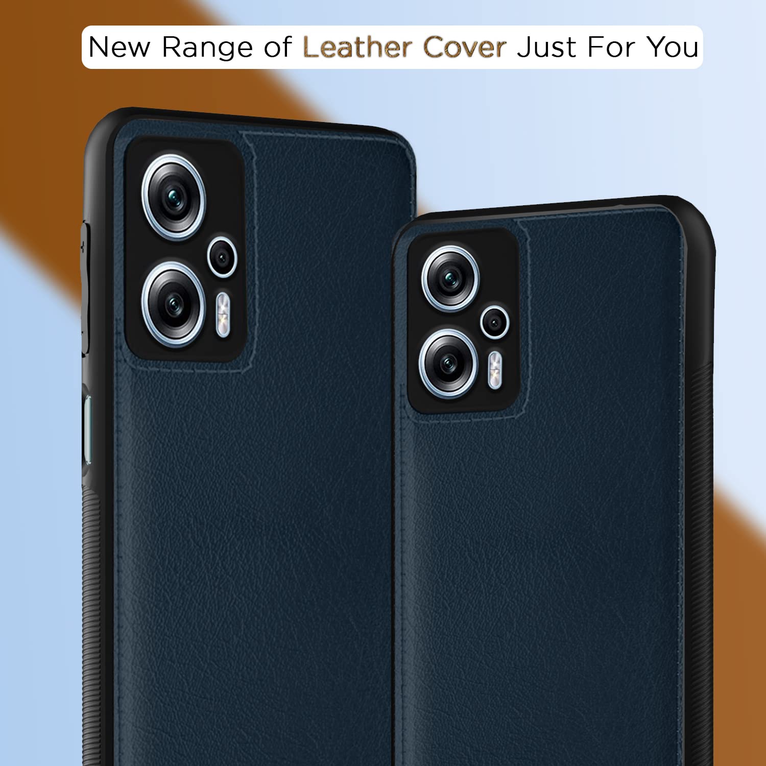 Redmi K50i Leather phone cover in blue by Pikkme – photo 7