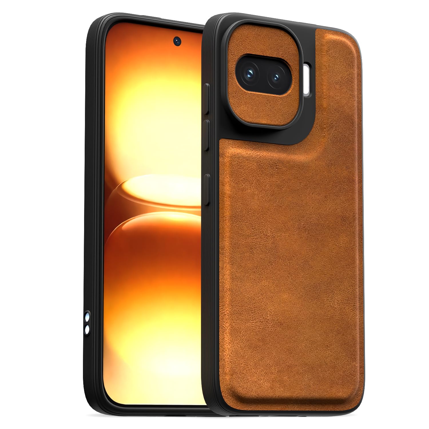 Brown Leather phone cover for iQOO 15R 5G – Pikkme