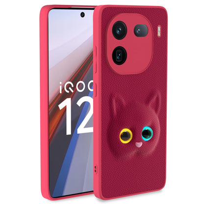 Pikkme iQOO 12 5G Kitty Back Cover (Pink)