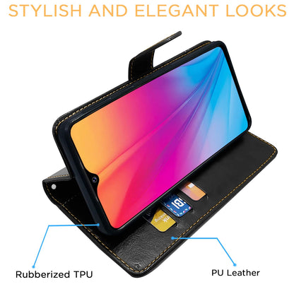 Vivo Y91i Magnetic flip case in black & brown by Pikkme – photo 5